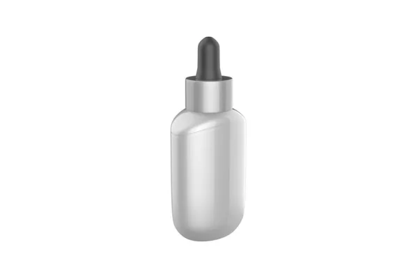 Dropper Bottle Mockup Isolato Sfondo Bianco Illustrazione — Foto Stock