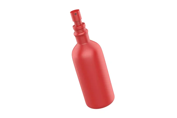Puste Butelki Sprayu Gotowy Projektowania Szablon Makiety Marki Izolowane Białym — Zdjęcie stockowe
