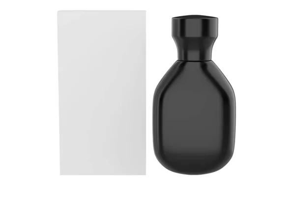 Γυαλιστερό Μπουκάλι Mockup Απομονώνονται Λευκό Φόντο Εικονογράφηση — Φωτογραφία Αρχείου