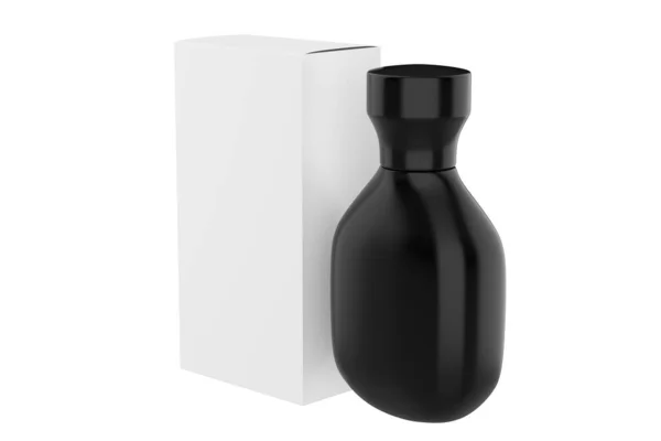 Glänsande Flaska Mockup Isolerad Vit Bakgrund Illustration — Stockfoto