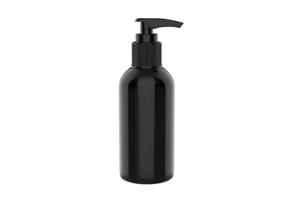 Glänzende Plastikflasche Mit Spender Attrappe Für Flüssige Seife Shampoo Duschgel — Stockfoto