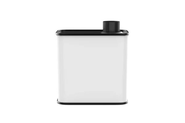 Metal Tin Can Isolated White Mock Brandind Illustration — Stock Photo, Image