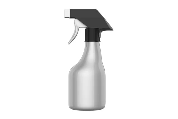 Leere Sprühflasche Aus Kunststoff Isoliert Auf Weißem Hintergrund Verpackungsschablone Mockup — Stockfoto