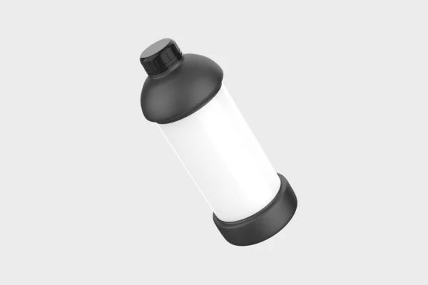 Matte Πλαστικό Μπουκάλι Mockup Απομονώνονται Λευκό Φόντο Εικονογράφηση — Φωτογραφία Αρχείου