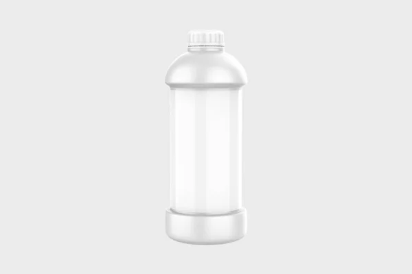 Matné Plastové Láhve Mokup Izolované Bílém Pozadí Ilustrace — Stock fotografie