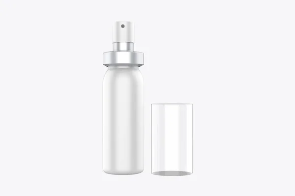 Spray Bottle Mockup Elszigetelt Fehér Háttér Illusztráció — Stock Fotó