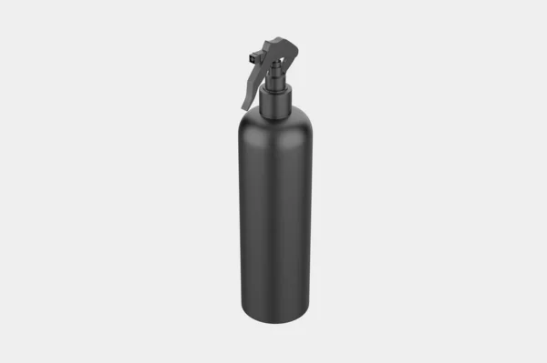 喷雾剂清洁剂塑料瓶隔离在白色背景为您的设计准备好 3D说明 — 图库照片
