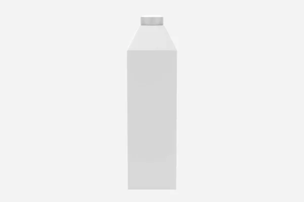 Сок Молоко Картонная Коробка Макет Изолированы Белом Фоне Иллюстрация — стоковое фото