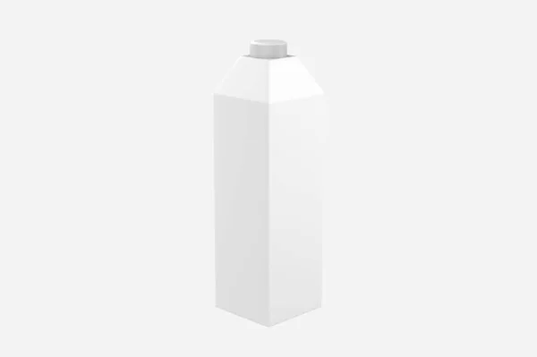 Juice Milk Carton Box Mockup Isolated White Background Illustration — Stock Photo, Image