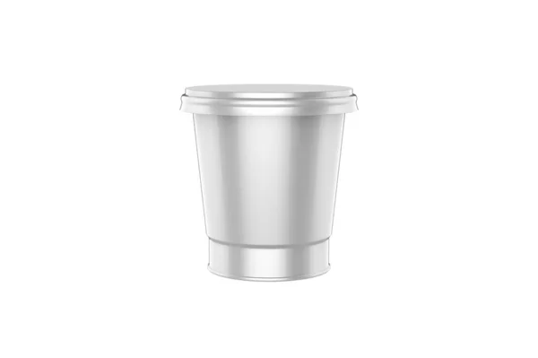 Glanzende Metallic Cup Mockup Geïsoleerd Witte Achtergrond Illustratie — Stockfoto