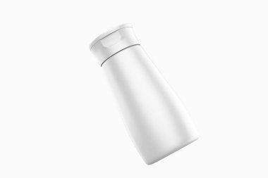 Kozmetik şişe modeli beyaz arka planda izole edildi. 3d illüstrasyon