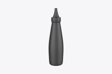 Matte Sos Şişe Mokup Beyaz Arkaplan 33d illüstrasyon izole
