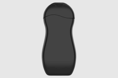 Şampuan şişesi beyaz arka planda izole edildi. 3d illüstrasyon