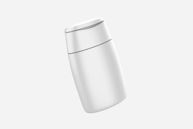 Şampuan şişesi beyaz arka planda izole edildi. 3d illüstrasyon