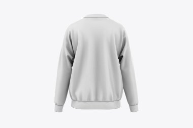 Erkeklerin boş eşofman altı şablonu, iki taraftan, görünmeyen mankenin doğal şekli, baskı için tasarlanmış, beyaz arka planda izole edilmiş. 3d illüstrasyon