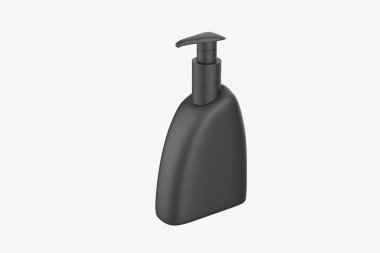 Beyaz arka planda Pompa Mockup izole edilmiş kozmetik şişe. 3d illüstrasyon