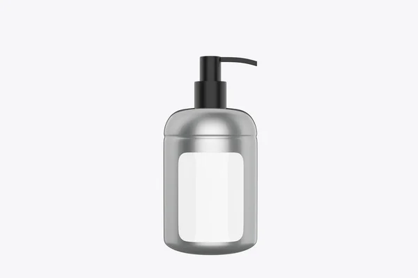 Kosmetikflasche Mit Pump Mockup Isoliert Auf Weißem Hintergrund Illustration — Stockfoto