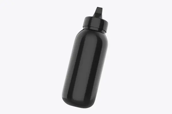 Matte Sauce Μπουκάλι Mockup Απομονώνονται Λευκό Φόντο Εικόνα — Φωτογραφία Αρχείου