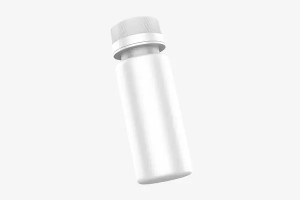 Макет Пластикової Пляшки Ізольований Білому Тлі Ілюстрація — стокове фото