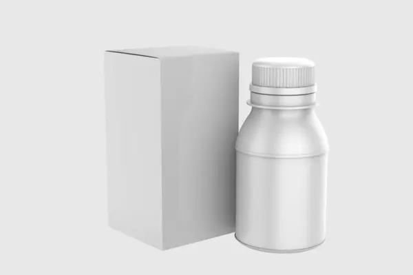 Flaskeflaske Plast Isolert Hvit Bakgrunn Illustrasjon – stockfoto