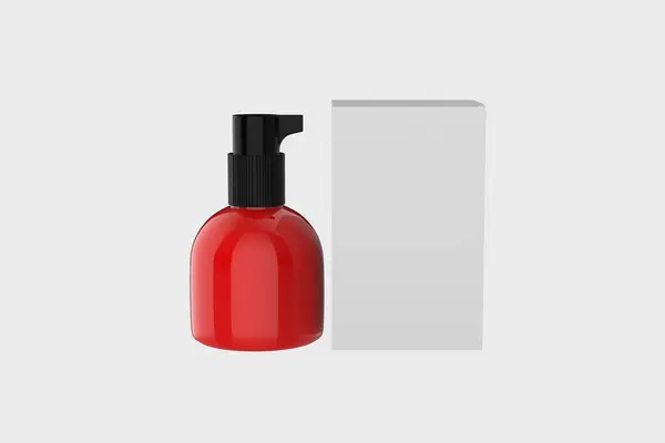 Pump bottle. cosmetic lotion bottle blank. Plastic body gel container or cream shampoo packaging product. 3d illustration up