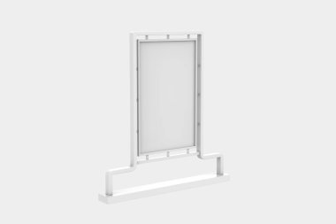 Promosyon reklamı. Beyaz arka planda izole edilmiş. 3d illüstrasyon