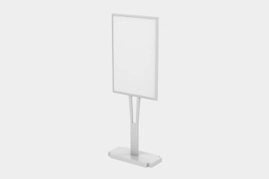 Promosyon reklamı. Beyaz arka planda izole edilmiş. 3d illüstrasyon