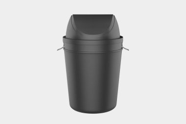Çöp kutusu, çöp ya da çöp tenekeleri için geri dönüştürülmüş çöp kutuları beyaz arka plan 33D resimle izole edilmiş ve kapalı