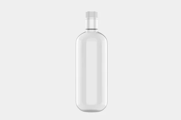 Glass Gin Bottle Mockup Isolate Auf Weißem Hintergrund Illustration — Stockfoto