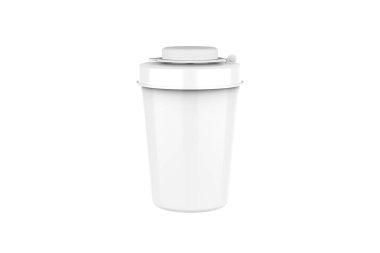 Matte Plastik Konteynır Modeli Beyaz Arkaplanda İzole Edildi. 3d illüstrasyon