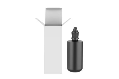 Damlatan Şişe Mockup beyaz arka planda izole edildi. 3d illüstrasyon