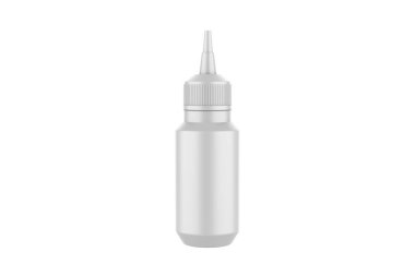 Matte Dropper Şişe Modeli Beyaz Beckground 33d illüstrasyonunda izole edildi