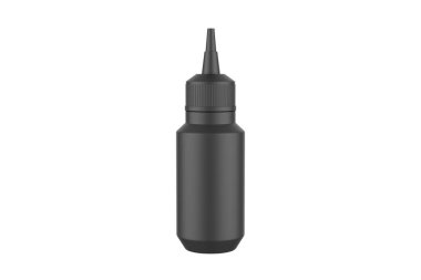 Matte Dropper Şişe Modeli Beyaz Beckground 33d illüstrasyonunda izole edildi