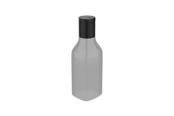 清楚的塑料瓶在白色背景上隔离的模型 — 图库照片