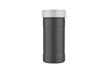 Matte Salt Jar Mockup beyaz arka planda izole edildi. 3d illüstrasyon