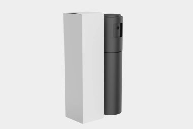 Matte Sprey Şişe Modeli beyaz arka planda izole edildi. 3d illüstrasyon