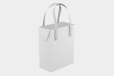 Tekstil ambalajlı sert kutu modeli beyaz arka planda izole edildi. 3d illüstrasyon