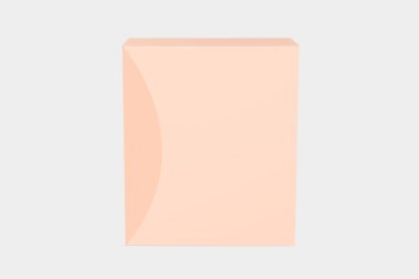 Hard Box Mockup beyaz arka planda izole edildi. 3d illüstrasyon