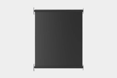 Square Banner Mockup Beyaz Arkaplanda İzole Edildi. 3d illüstrasyon