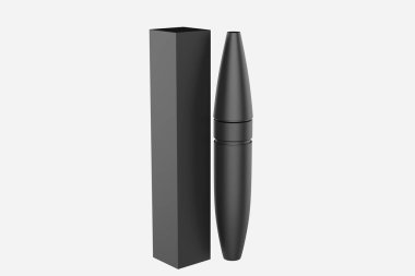 Matte Mascara metro modeli beyaz arka planda izole edildi. 3d illüstrasyon
