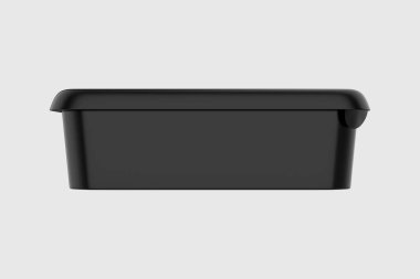 Plastik konteynır modeli beyaz arka planda izole edildi. 3d illüstrasyon