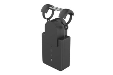 Akıllı Ev Ürünleri Bluetooth Perde Kontrolörü Rod ve Demiryolu Tuya Ses Kablosuz Uzaktan Kumanda Robotu. 3d illüstrasyon