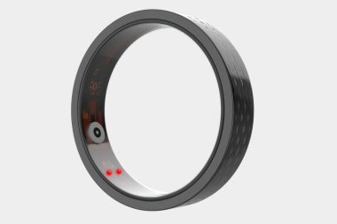 Akıllı Sağlık Yüzüğü İzleme Nesneleri Android Akıllı Yüzük, Akıllı Uyku. 3d illüstrasyon