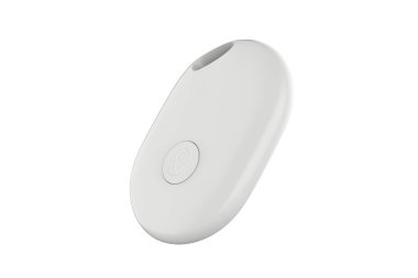 NFC Smart Tag beyaz arkaplanda izole edildi. 3B illüstrasyon