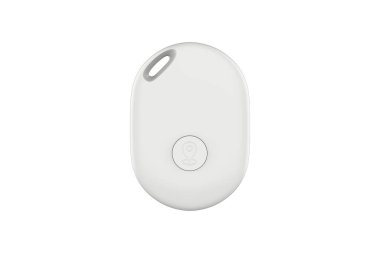 NFC Smart Tag beyaz arkaplanda izole edildi. 3B illüstrasyon