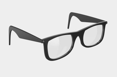 Beyaz arka planda izole edilmiş akıllı ai güneş gözlükleri. 3d illüstrasyon