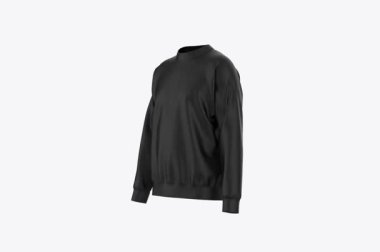 Boş sweatshirt şablonu, görünmez mankenin doğal şekli, baskı için tasarlanmış, beyaz arka planda izole edilmiş. 3d illüstrasyon