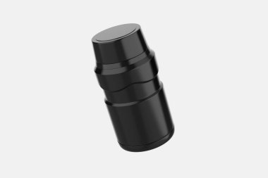 Işıltılı Termo Şişe Model Arka planda izole edildi. 3d illüstrasyon