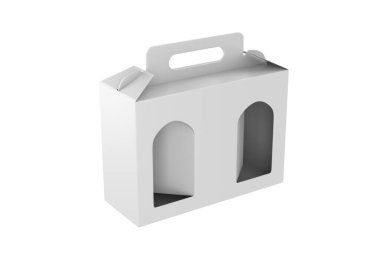 Sert Paketleme Kutusu. 3d illüstrasyon