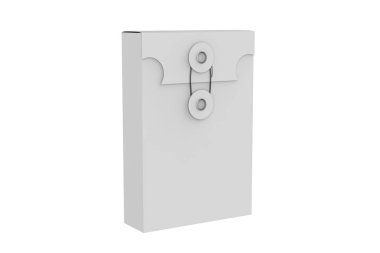 String ve Button Pocket Zarfları. 3d illüstrasyon